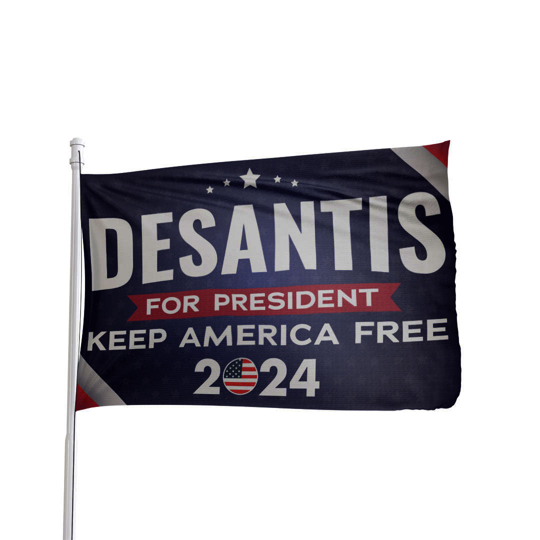 DESANTIS 2024 KEEP AMERICA FREE  2024 Flag 3' x 5' Size