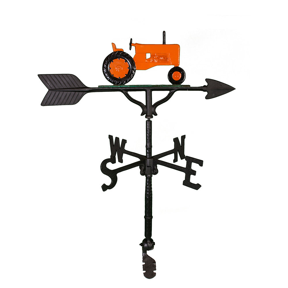 orange tractor weathervane image