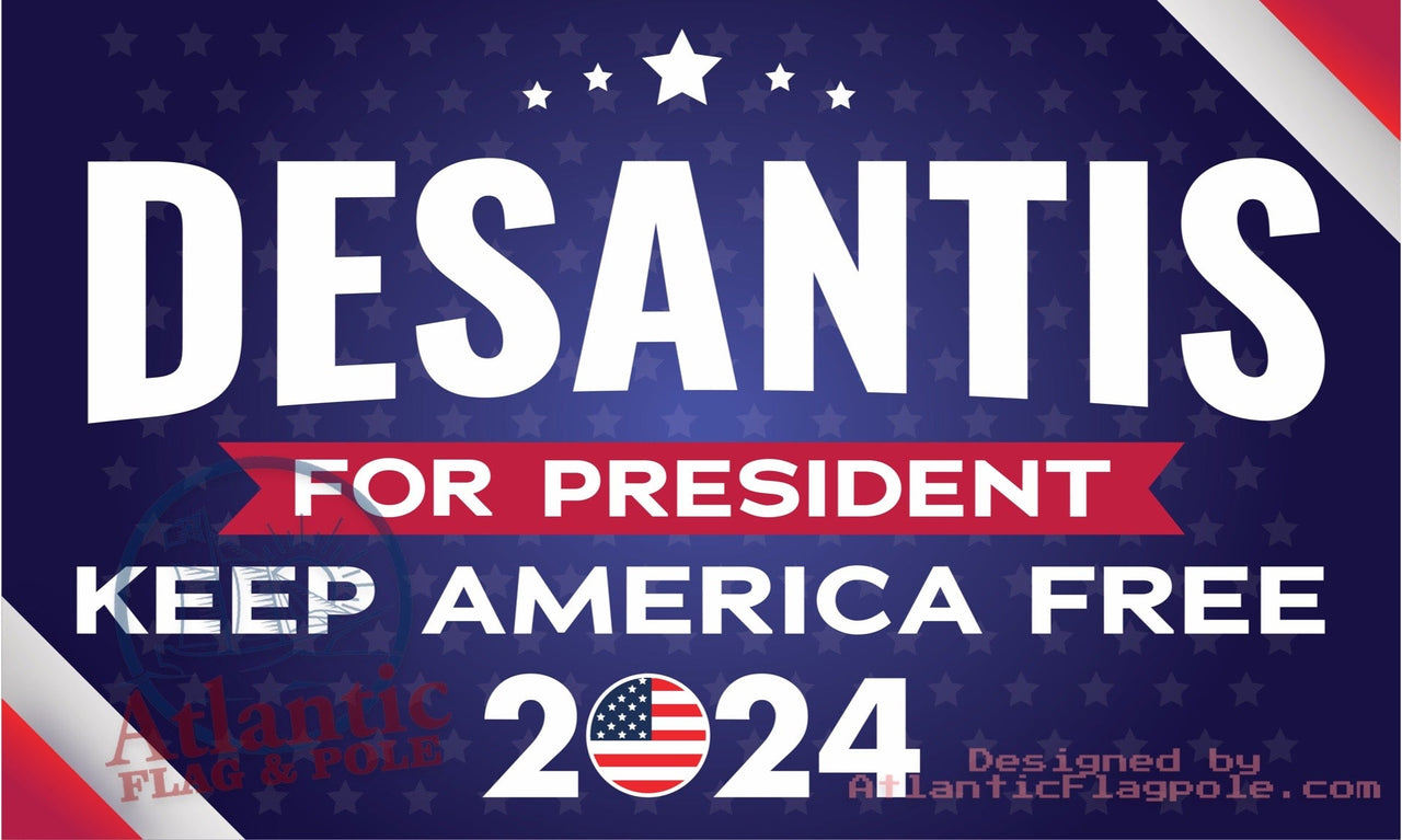 DESANTIS 2024 KEEP AMERICA FREE  2024 Flag 3' x 5' Size