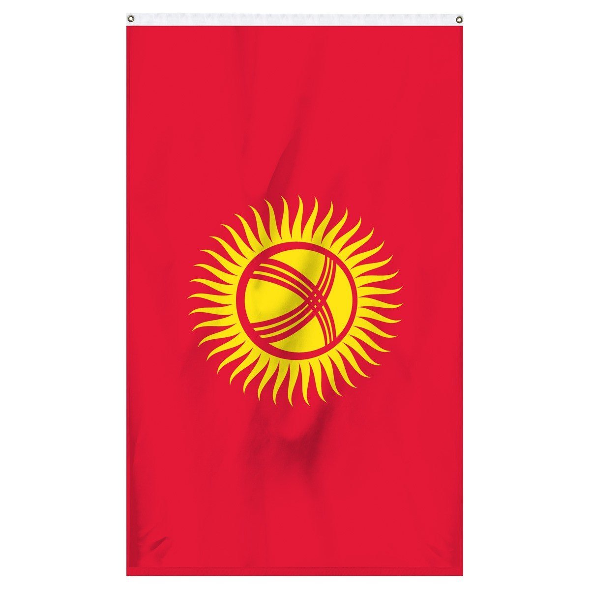 The national flag of Kyrgystan for sale online from Atlantic Flag and Pole