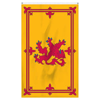 Thumbnail for Scotland flag with lion national flag for sale to buy online. Yellow flag with red lion on it.