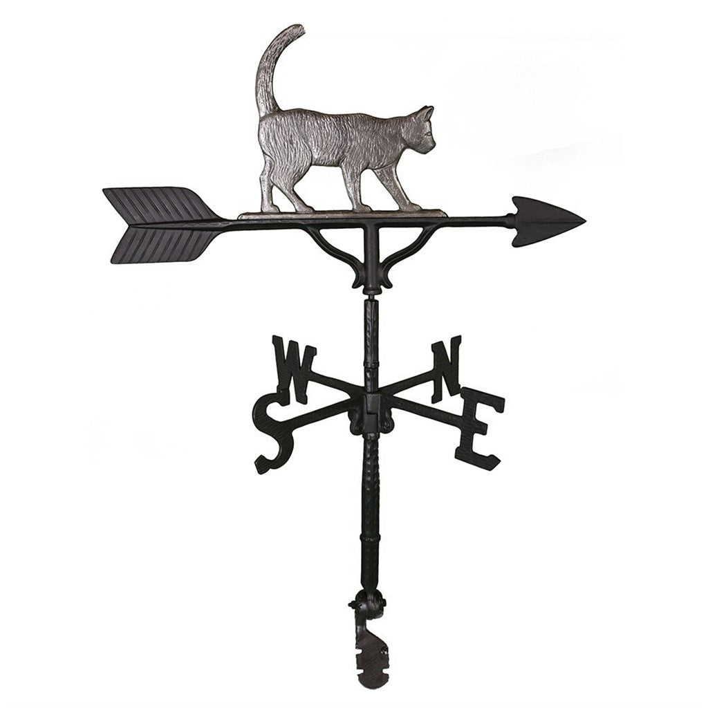 Cat Weathervane with swedish iron colored ornament