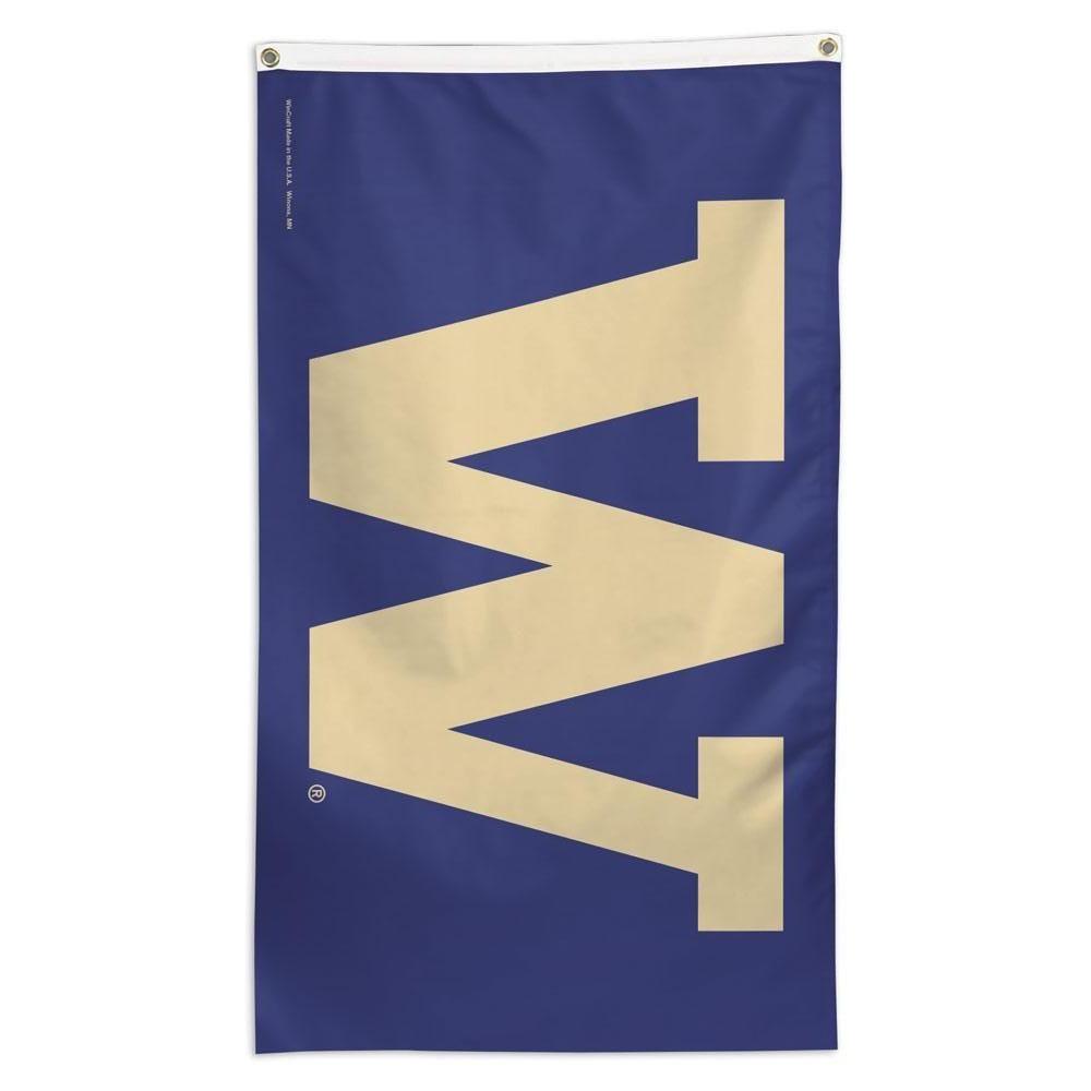 Washington Huskies Flag Silk Screen Ncaa Flag Washington Huskies